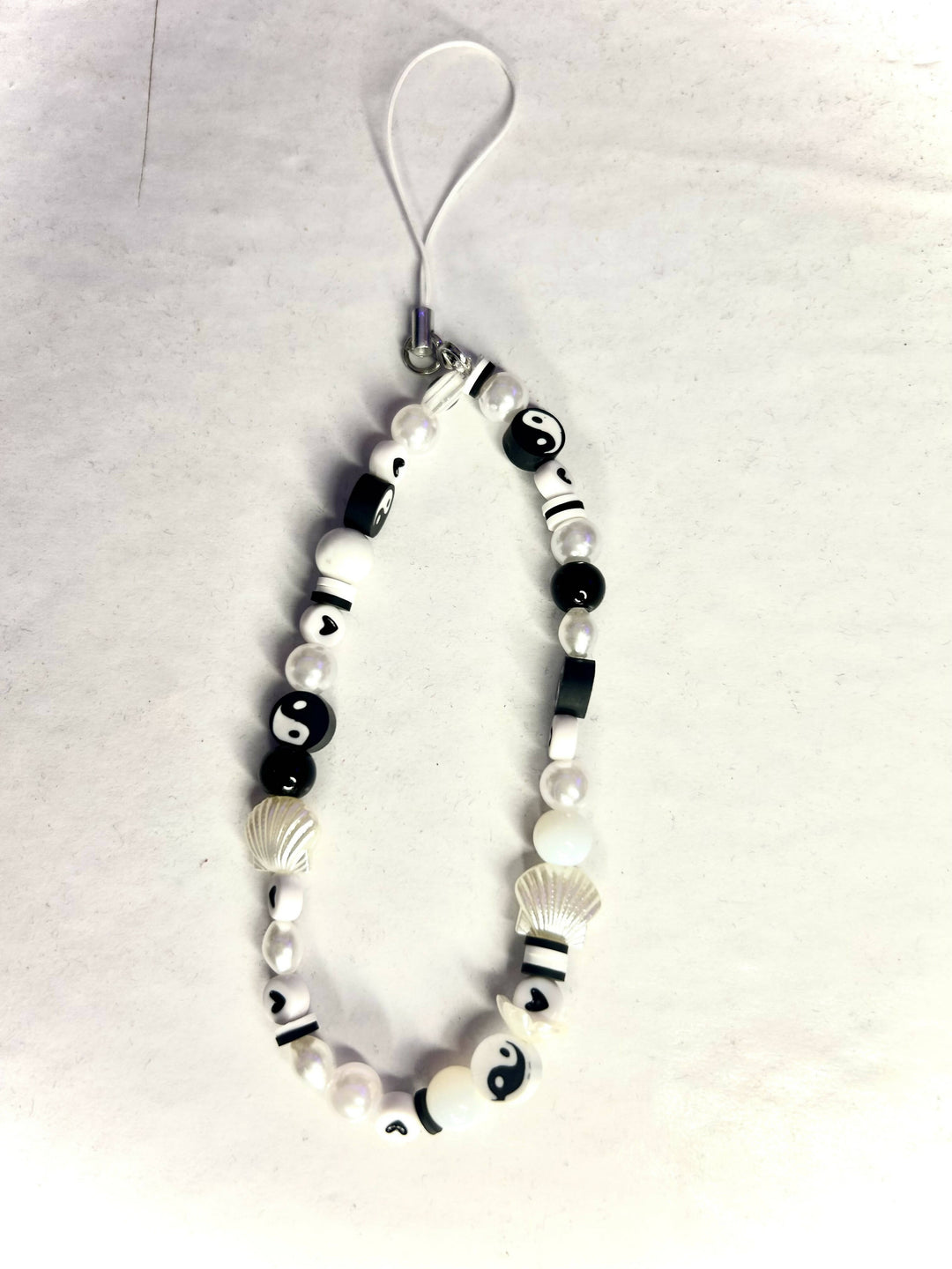 Black & white phone charm