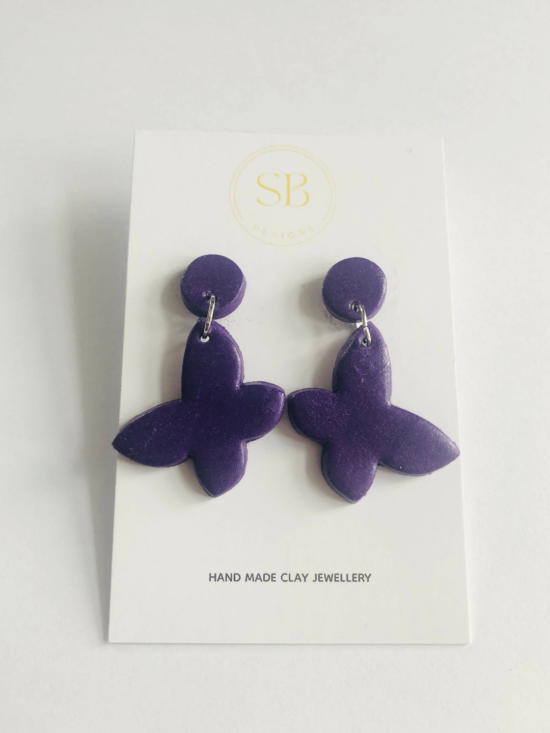 Polymer Clay Butterfly Earrings