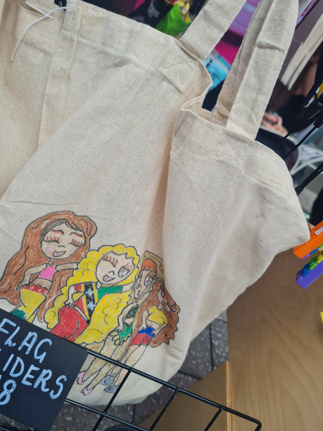 Hand drawn tote bags