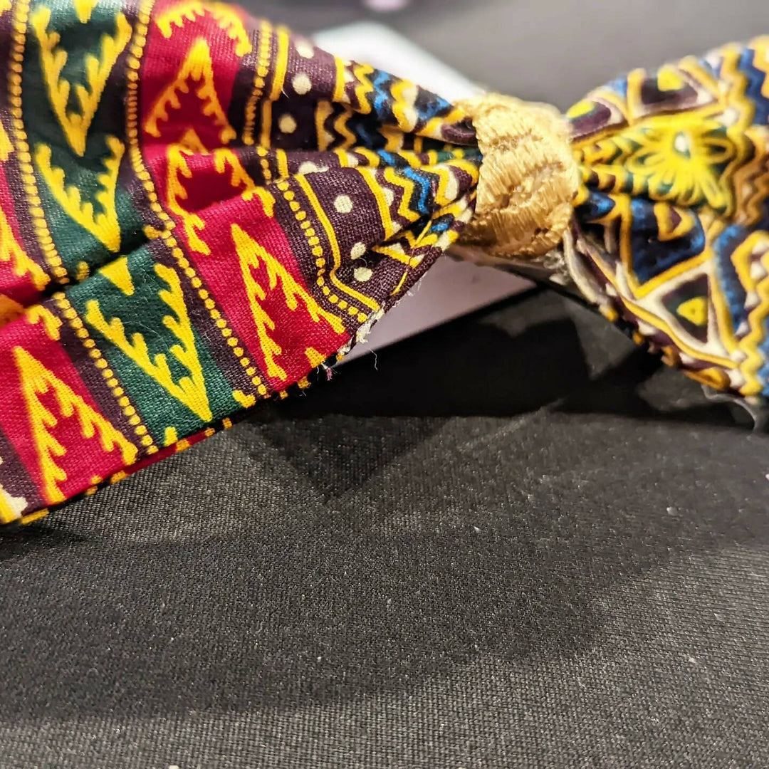African print hair bow