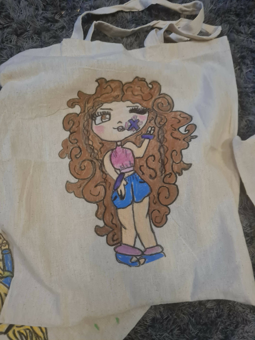 Hand drawn tote bags