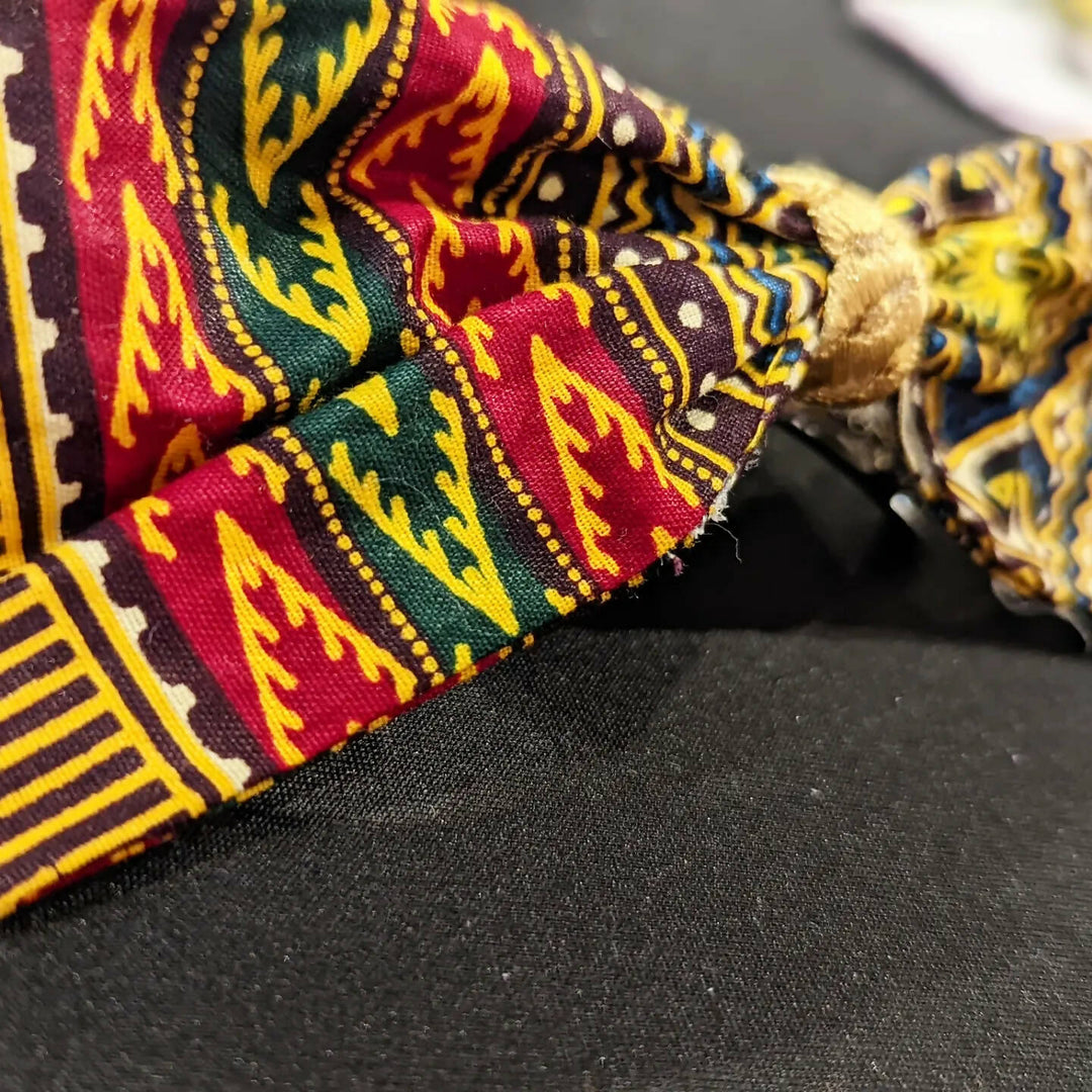 African print hair bow