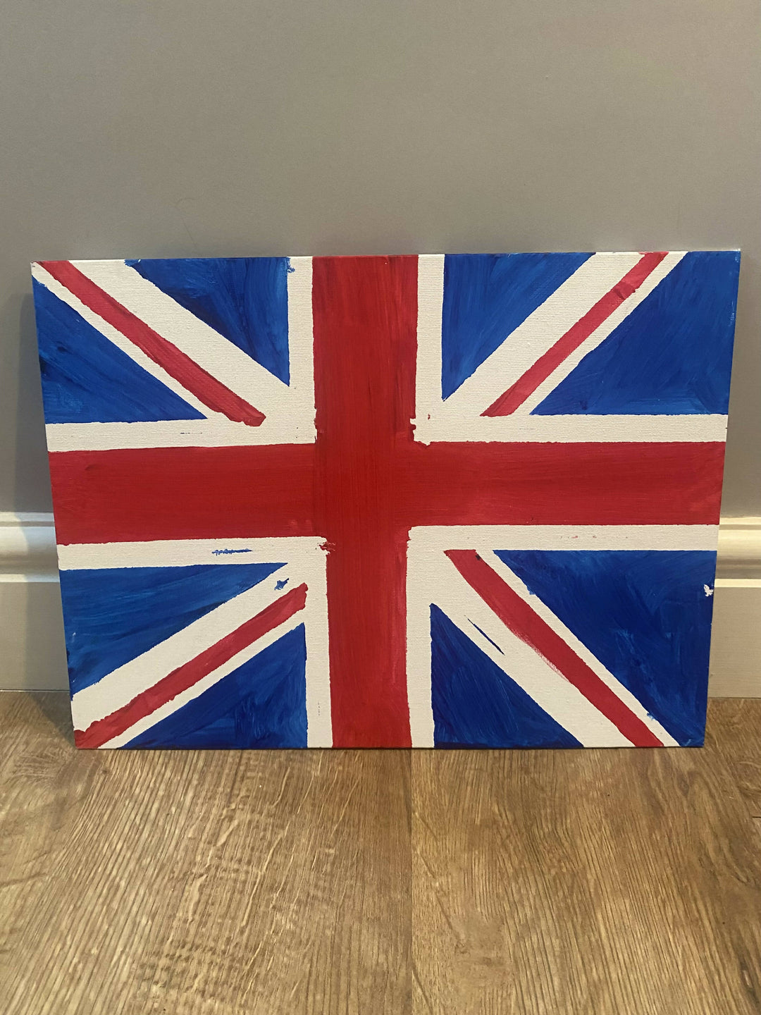 Union Jack A4 painted canvas board